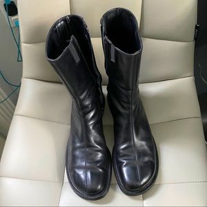 Black Shine Calf Boots - Donald Pliner - 9